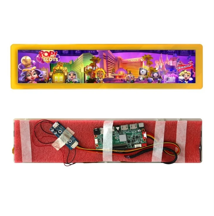 Display LCD tipo barra elástica OEM de 15,1 polegadas com tela de painel de toque