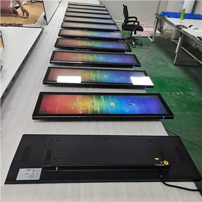 Visor LCD tipo barra esticada de 37 polegadas Sinalização digital OEM de fábrica